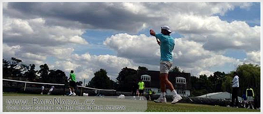 Wimbledon - Rafa trénuje